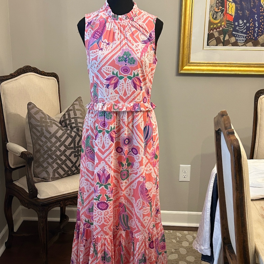 Banjanan Pink Floral & Paisley Maxi Dress